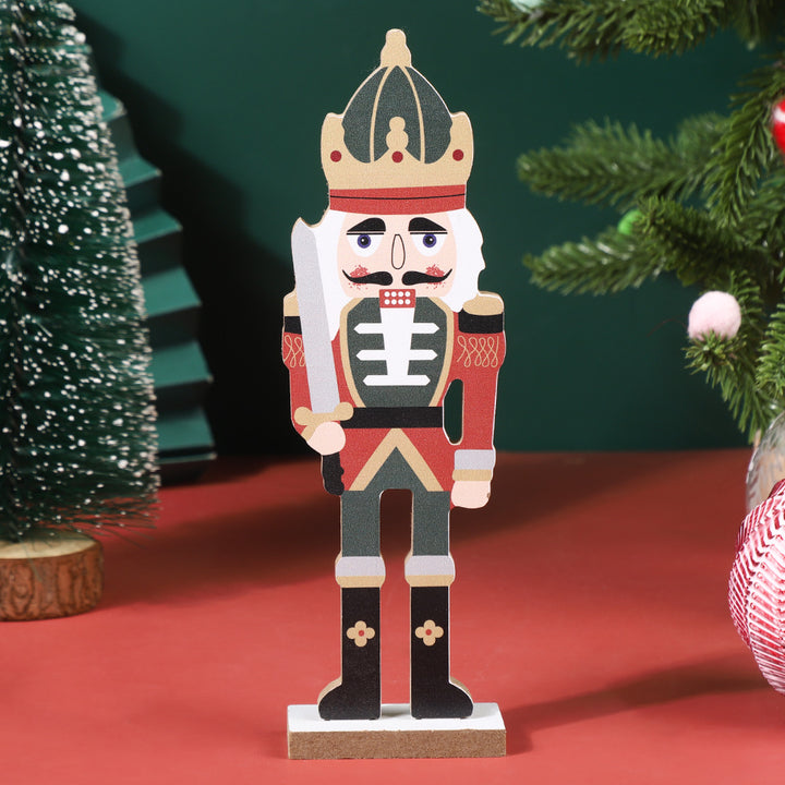 Decorative nutcracker figure made of beech wood