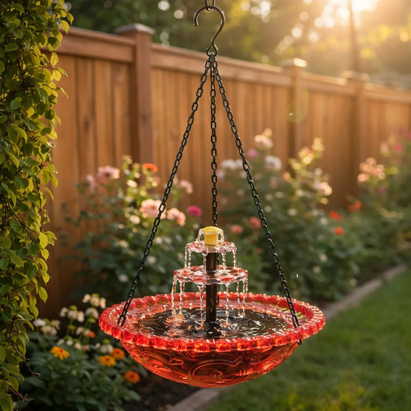 Solar Birdbath for Hanging