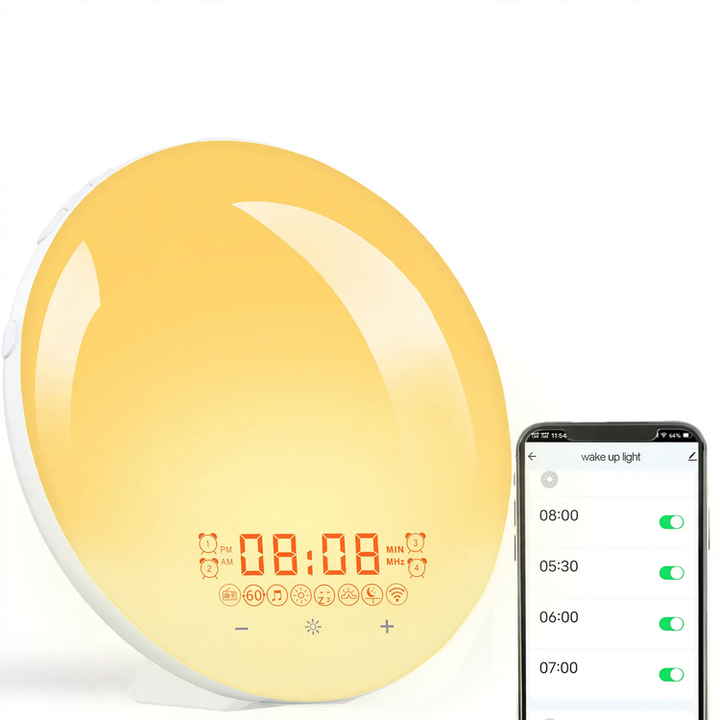 Smarter LED Sunrise Alarm Clock with App Control