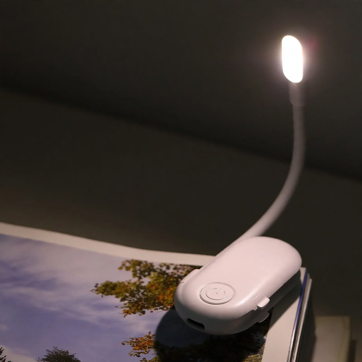 Compact LED clamp lamp for the desk
