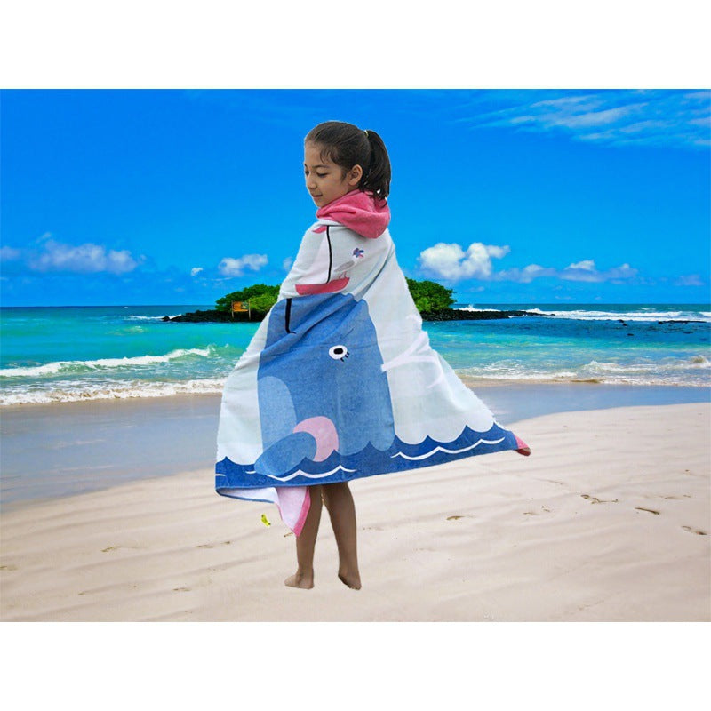 Hooded beach towel, microfiber, 127–160 cm