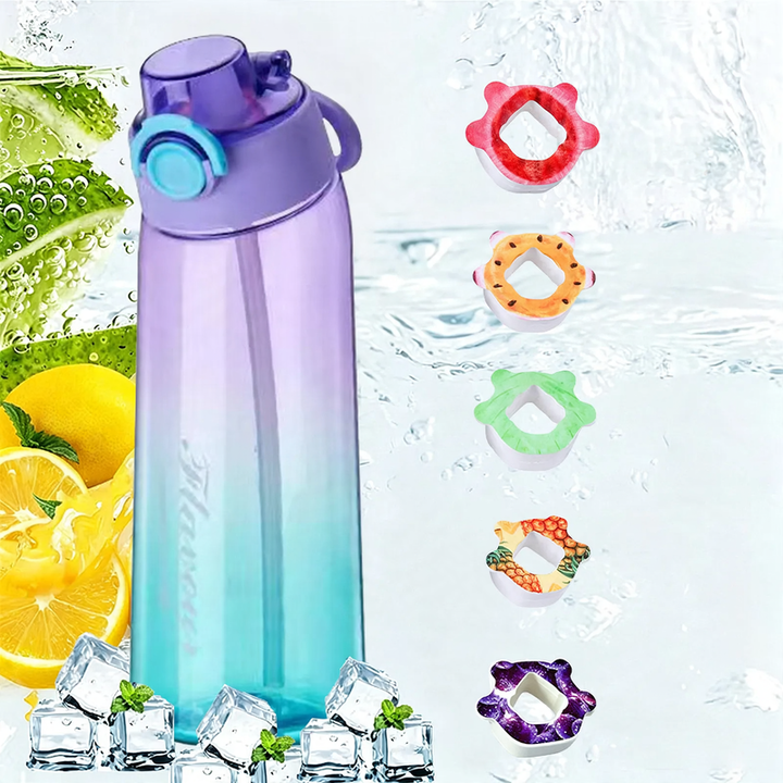 Tritan drinking bottle with aroma ring and carry handle