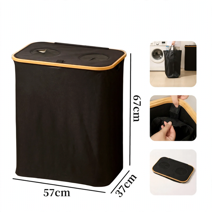 Foldable laundry basket made of oxford fabric