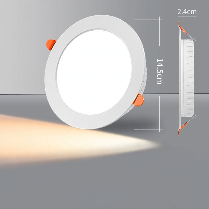 LED recessed light, ultra-flat, round