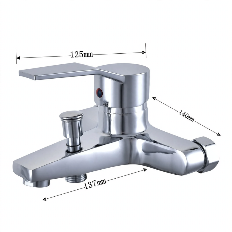 Shower mixer, three-piece