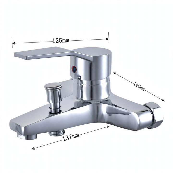 Shower mixer, three-piece