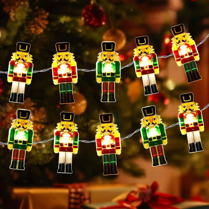 LED Christmas light string with motifs, 3 m