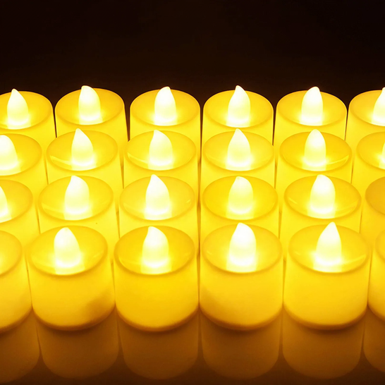 LED decorative candle made of PP, various light effects