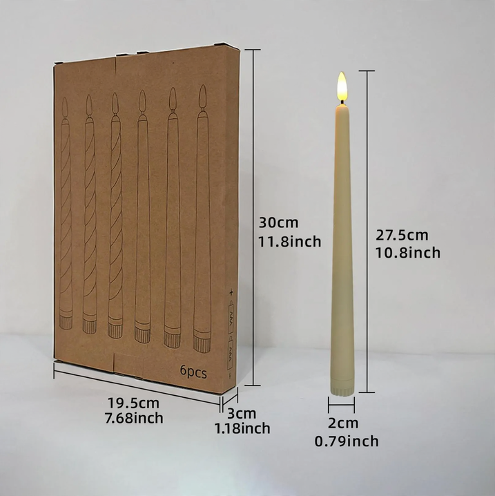 LED-Tea Light Candle Set with Remote Control, Plastic