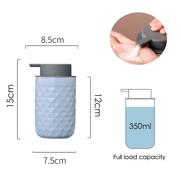 Ceramic soap dispenser with pump