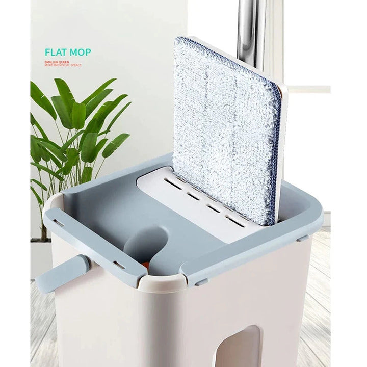 Spin Mop Bucket With Reusable Mop Pads Bowlift