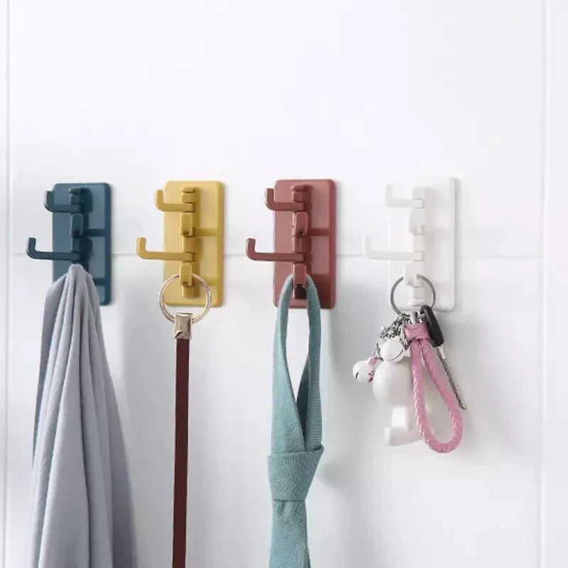 360 Rotary Self Adhesive 4 Wall Hooks Bowlift