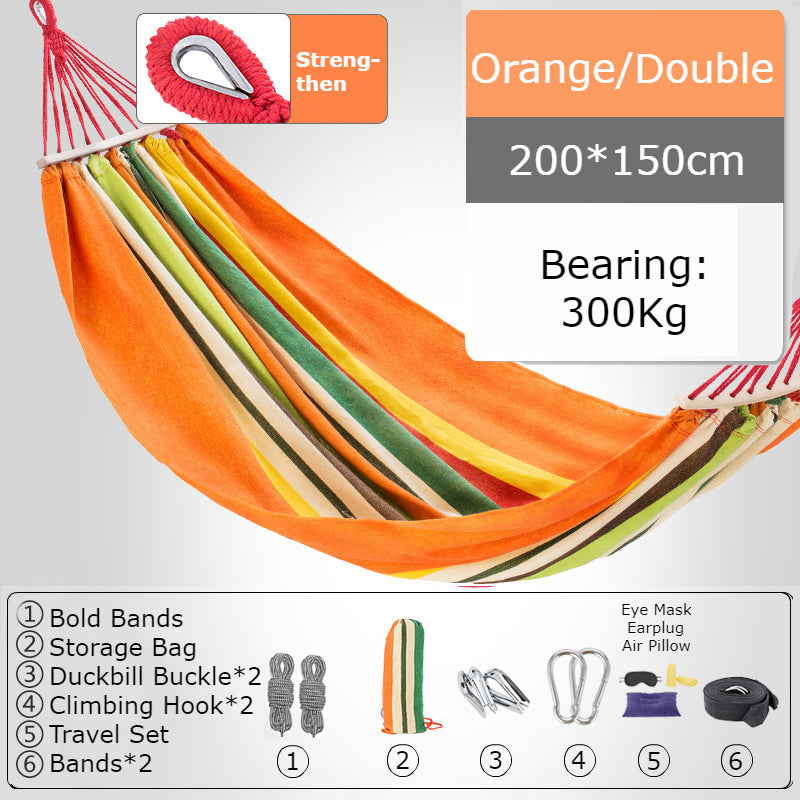 BowLift | Thickened Single/Double Hammock, More Breathable, Safer and More Comfortable, For Camping, Dormitory & Leisure