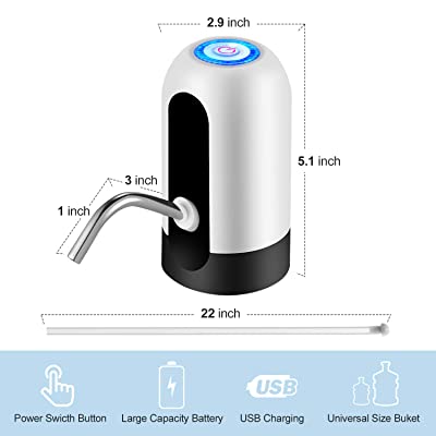 Portable Water Dispenser USB Rechargeable Pump Bowlift