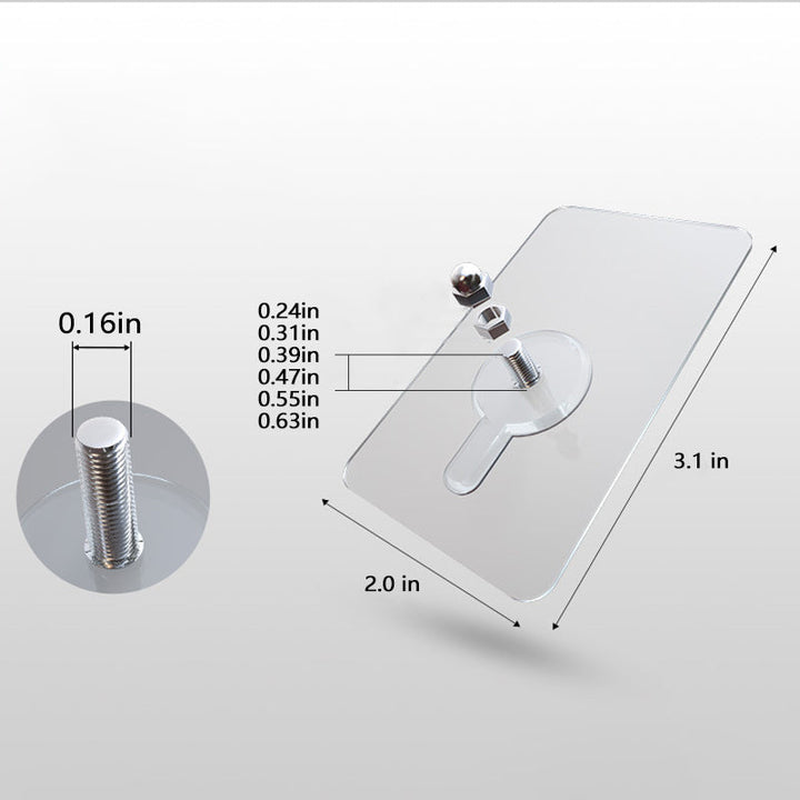 BowLift | Punch-free Tranaparent Hooks (12 PCS)