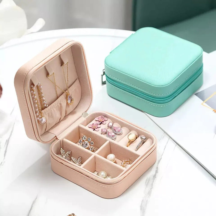 Portable Jewellery Box Organizer Travel Jewelry Storage Case for Earrings Necklace Bowlift