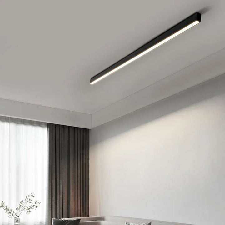 BowLift | Black Metal Ceiling Lamp LED Linear Minimalistic Modern Design