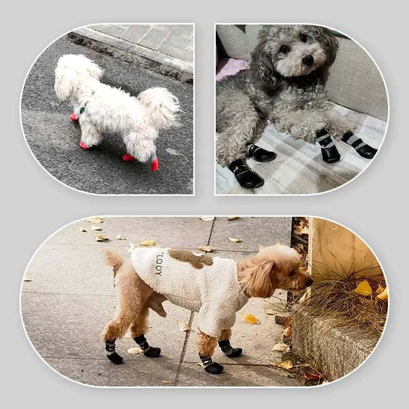 BowLift | 2 Pair Non-Slip Waterproof Dog Shoes for Safe and Happy Paws