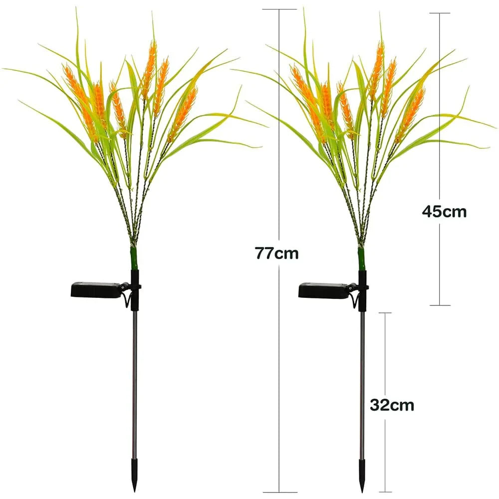 2 piece pack solar wheat ear lights Bowlift