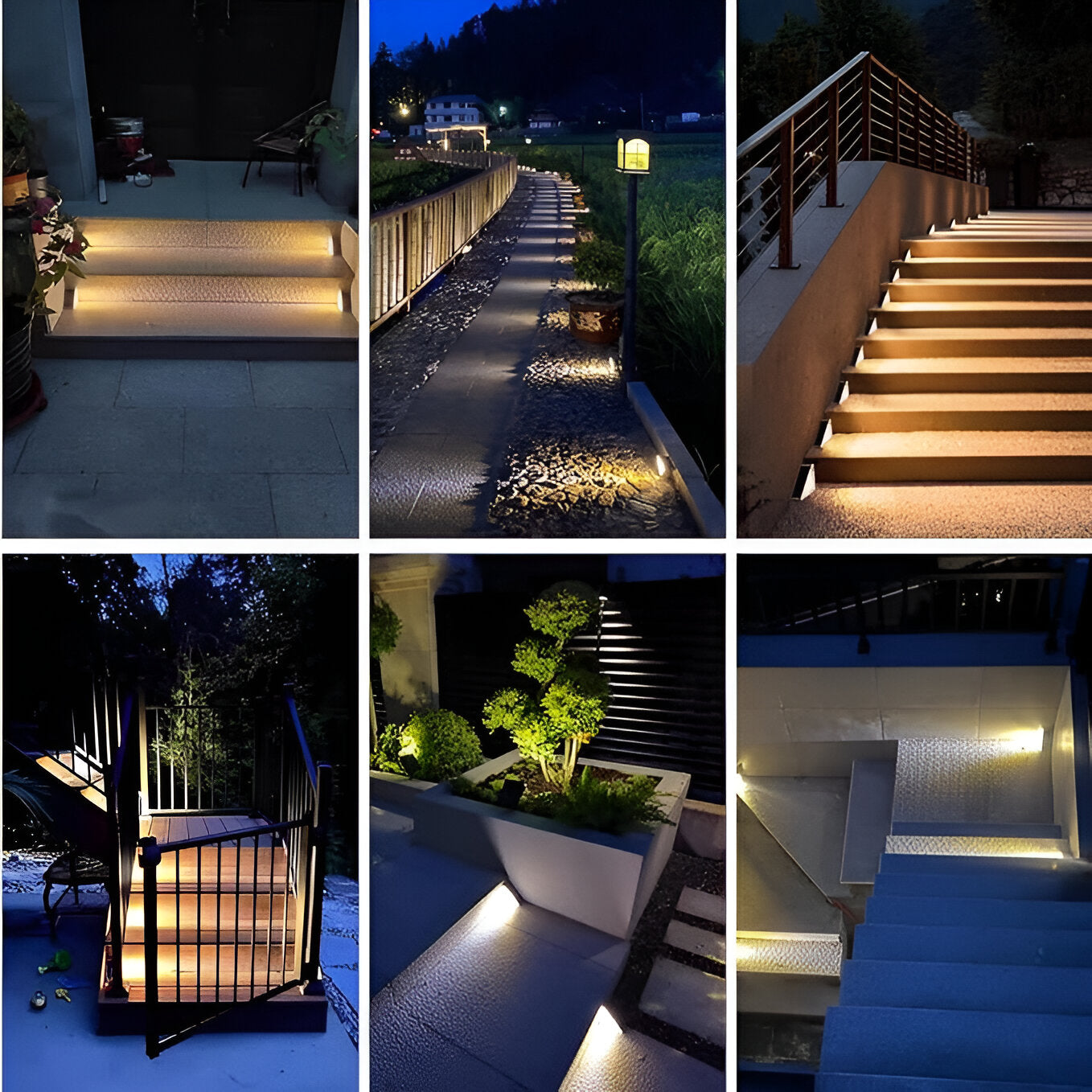 BowLift | 2-Pack Triangular Solar Step Lights – IP67 Waterproof LED Outdoor Garden Lights