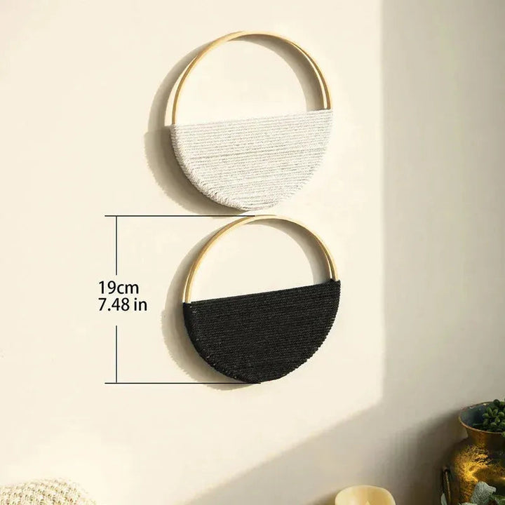 Circular Macrame Wall Decor with Symmetrical Design Bowlift