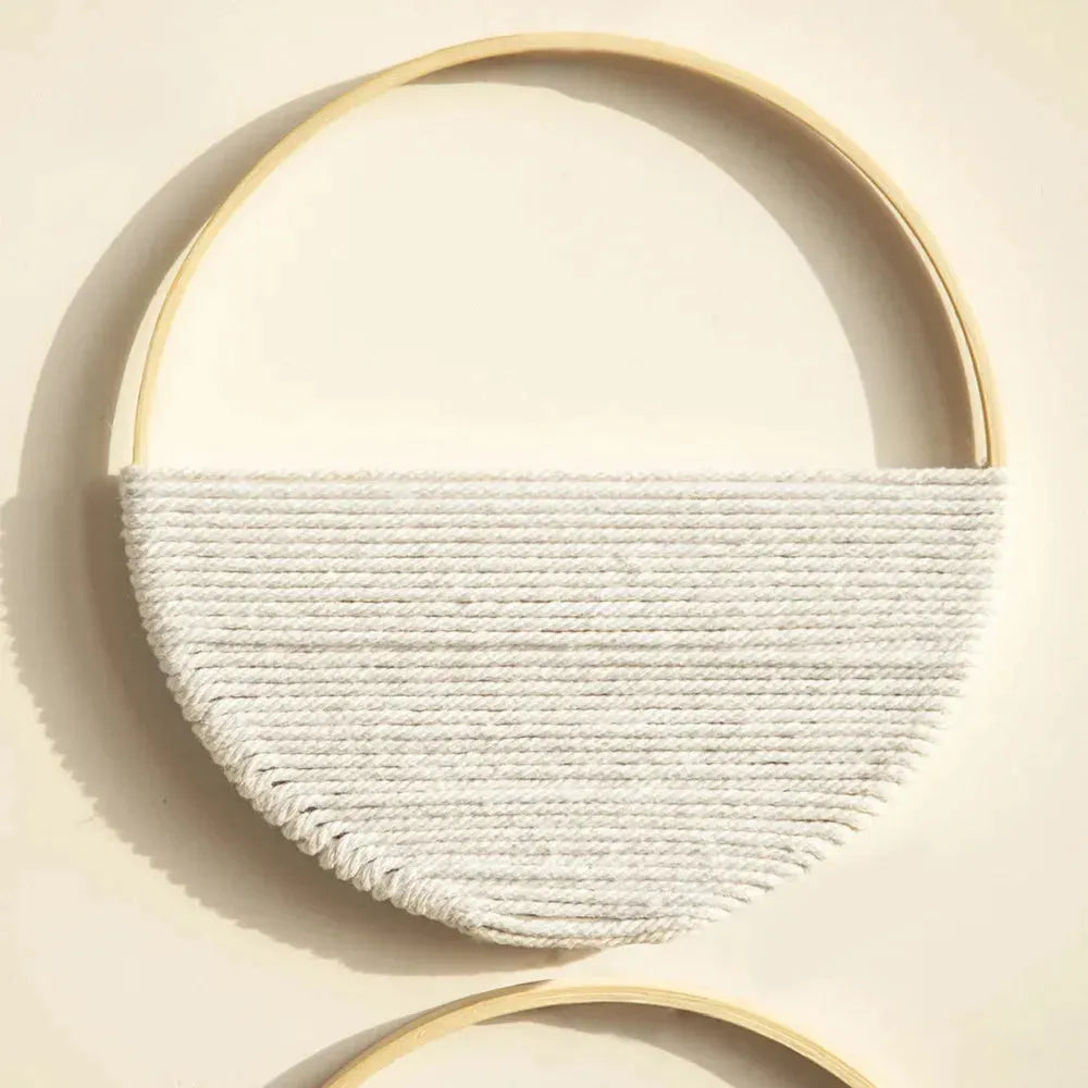 Circular Macrame Wall Decor with Symmetrical Design Bowlift