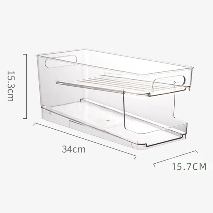 2-Tier Roll Transparent Organizer Holder Bowlift