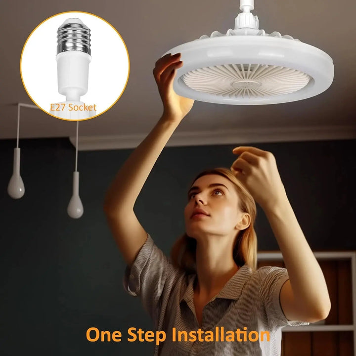 BowLift | 2-in-1 Ceiling Lamp with Fan – Controllable via Remote Control