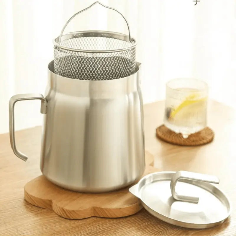 BowLift | 2-in-1 Stainless Steel Fat Filter Pot – Frying & Oil Straining in One