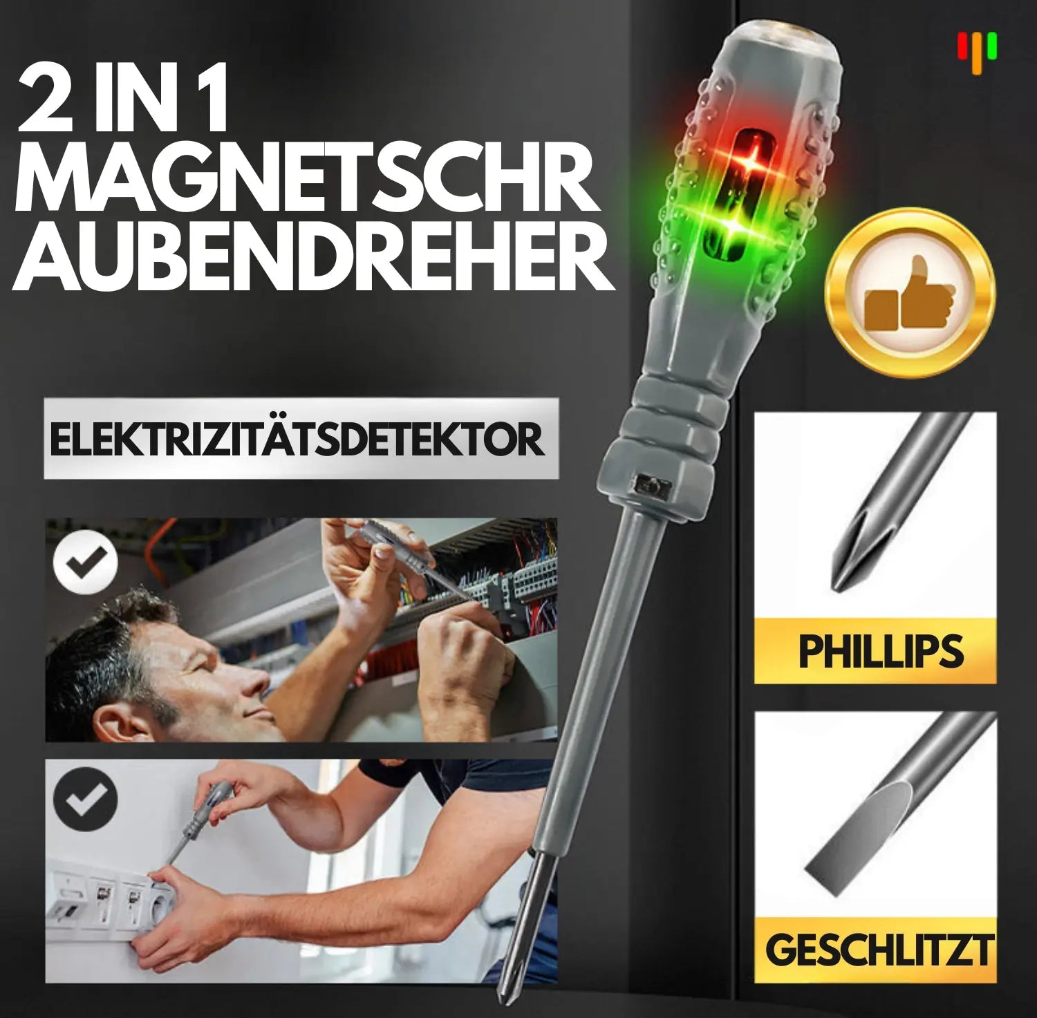 BowLift | 2-in-1 Voltage Tester Screwdriver (2 pieces/set)