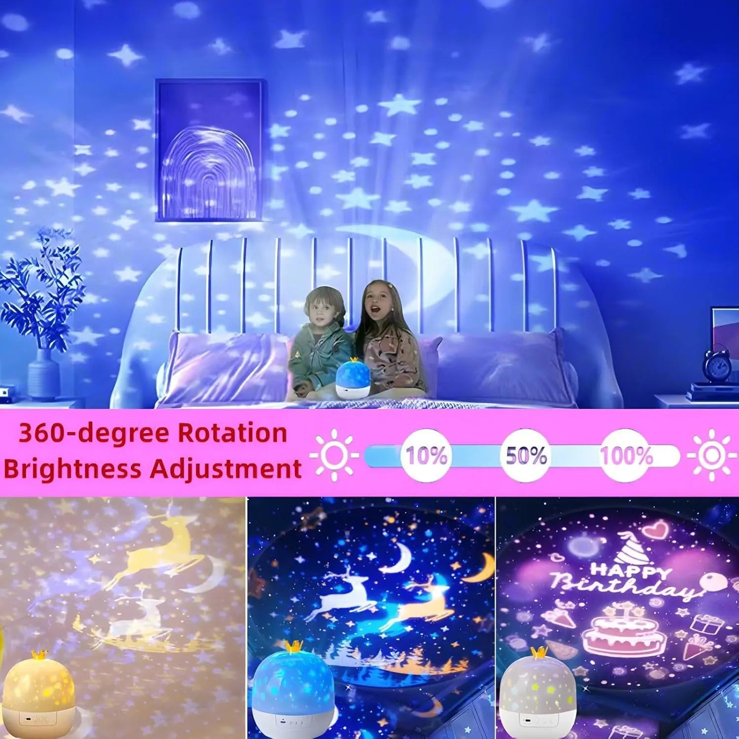 BowLift | 2-in-1 Star Projector with Night Light – Projection in Planetarium Quality