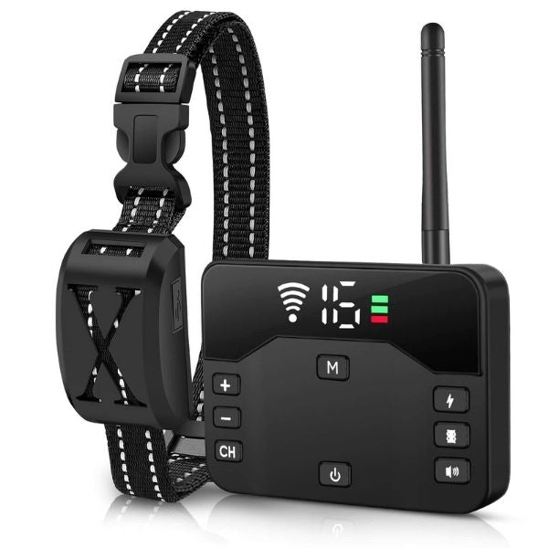 BowLift | 2-in-1 Wireless Pet Training Collars and Dog Fence Sound Check Electric and Vibrating Shock Dog Collar Fence From 65 to 1640 Feet