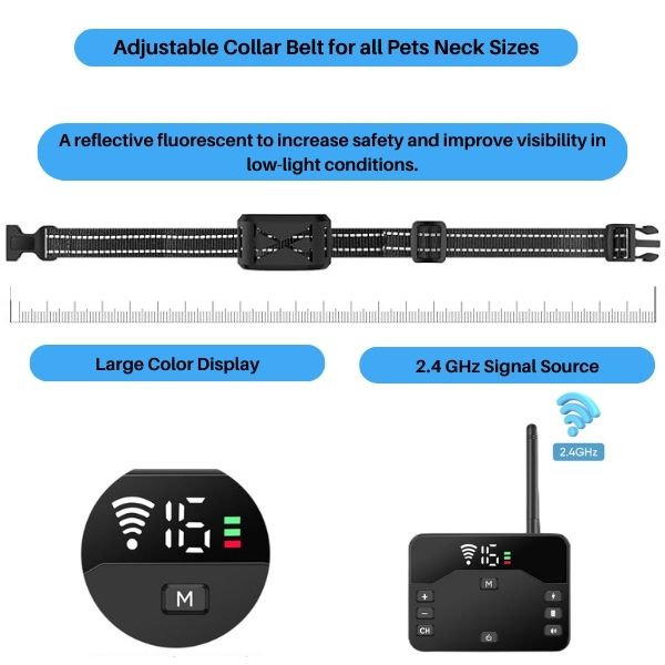 BowLift | 2-in-1 Wireless Pet Training Collars and Dog Fence Sound Check Electric and Vibrating Shock Dog Collar Fence From 65 to 1640 Feet