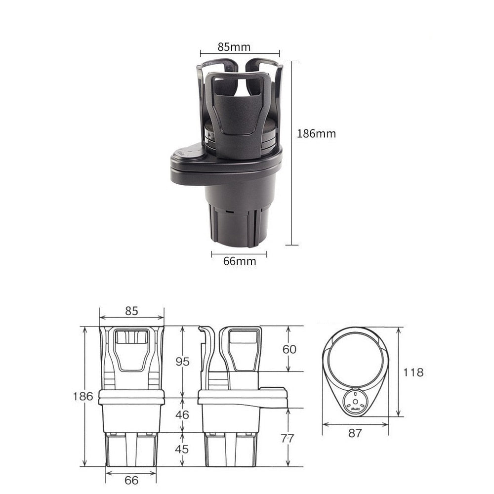 BowLift | 2 In 1 Car Cup Holder