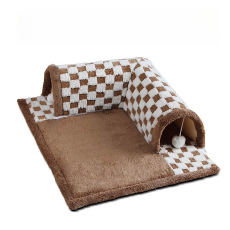 2-in-1 Cat Tunnel Bed - FurryFun Bowlift
