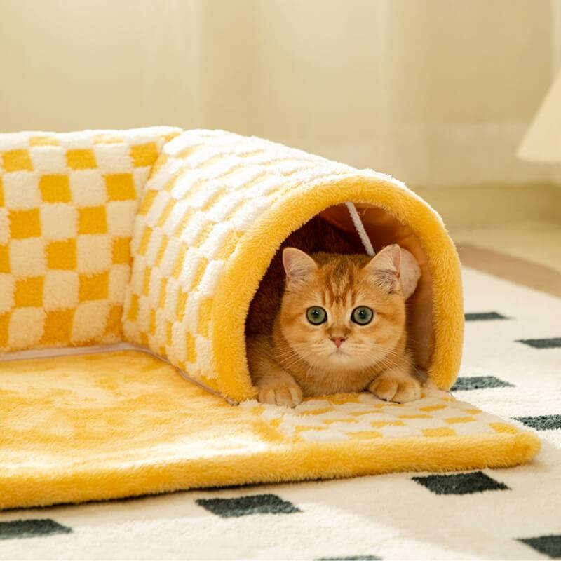 2-in-1 Cat Tunnel Bed - FurryFun Bowlift
