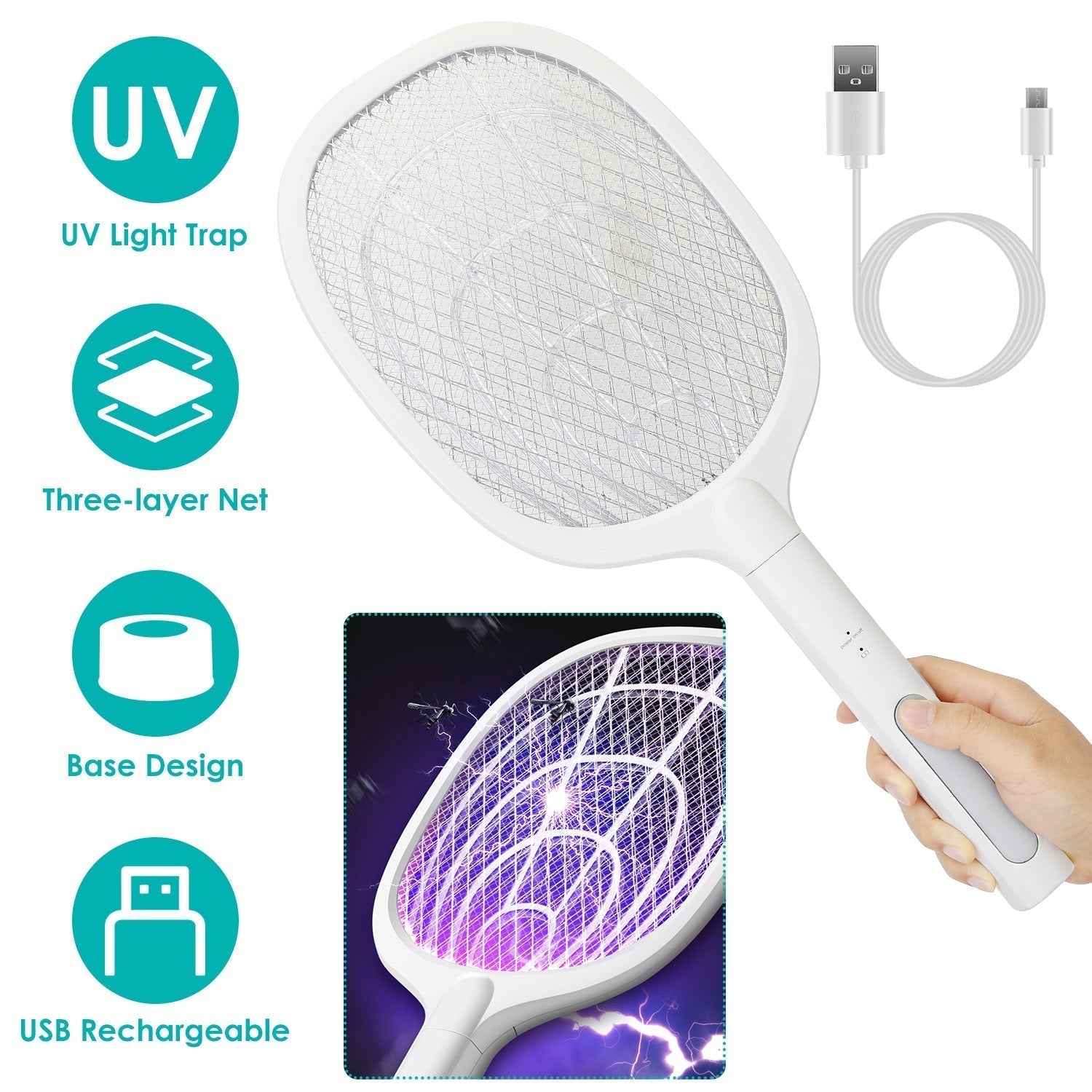 BowLift | 2-in-1 Electric Rechargeable Insect Killer