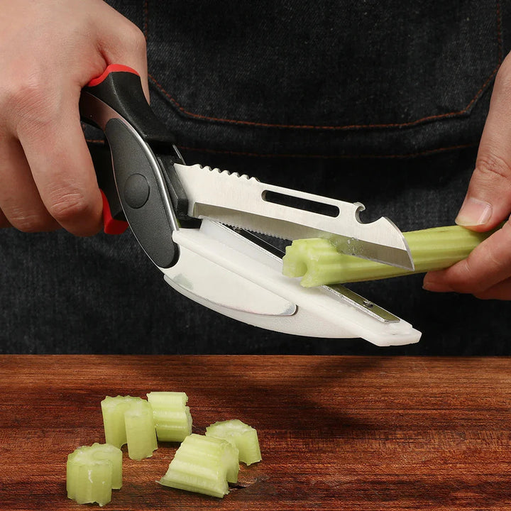 2 in 1 Multifunction Stainless Steel Kitchen Scissor With Handle | Bowlift