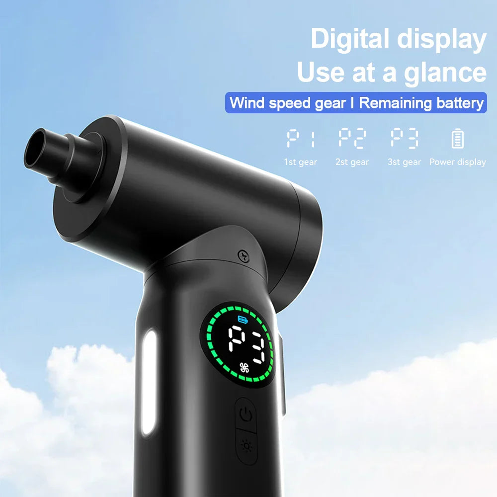 BowLift | 2-in-1 Portable Air Compressor Vacuum and Blower with LED Light (7500mAh) - AirMaster