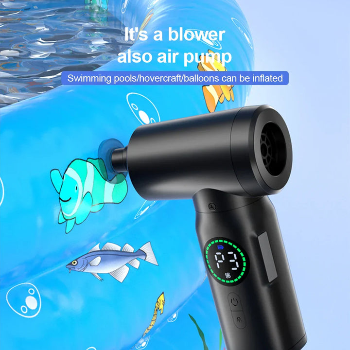 BowLift | 2-in-1 Portable Air Compressor Vacuum and Blower with LED Light (7500mAh) - AirMaster