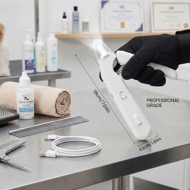 2-in-1 Professional Dog Nail Clipper & Grinder – Ultra-Quiet & Rechargeable Bowlift