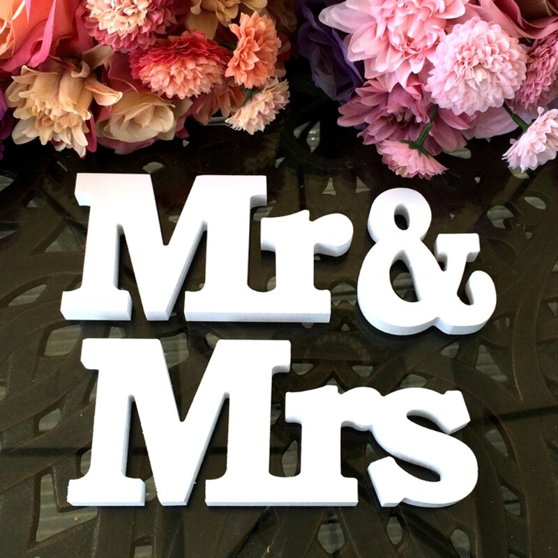 BowLift | Mr & Mrs Wooden Letters for Wedding Decoration