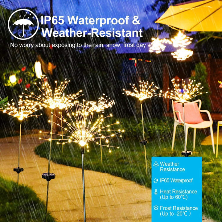 BowLift | 2-piece: Solar-powered star explosion garden lights