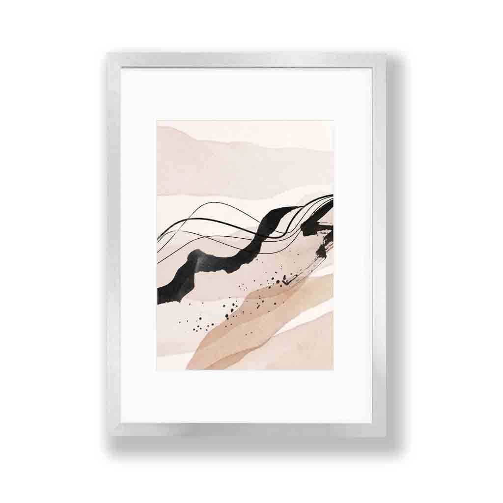 Abstract Beige and Black Landscape 01 | Bowlift