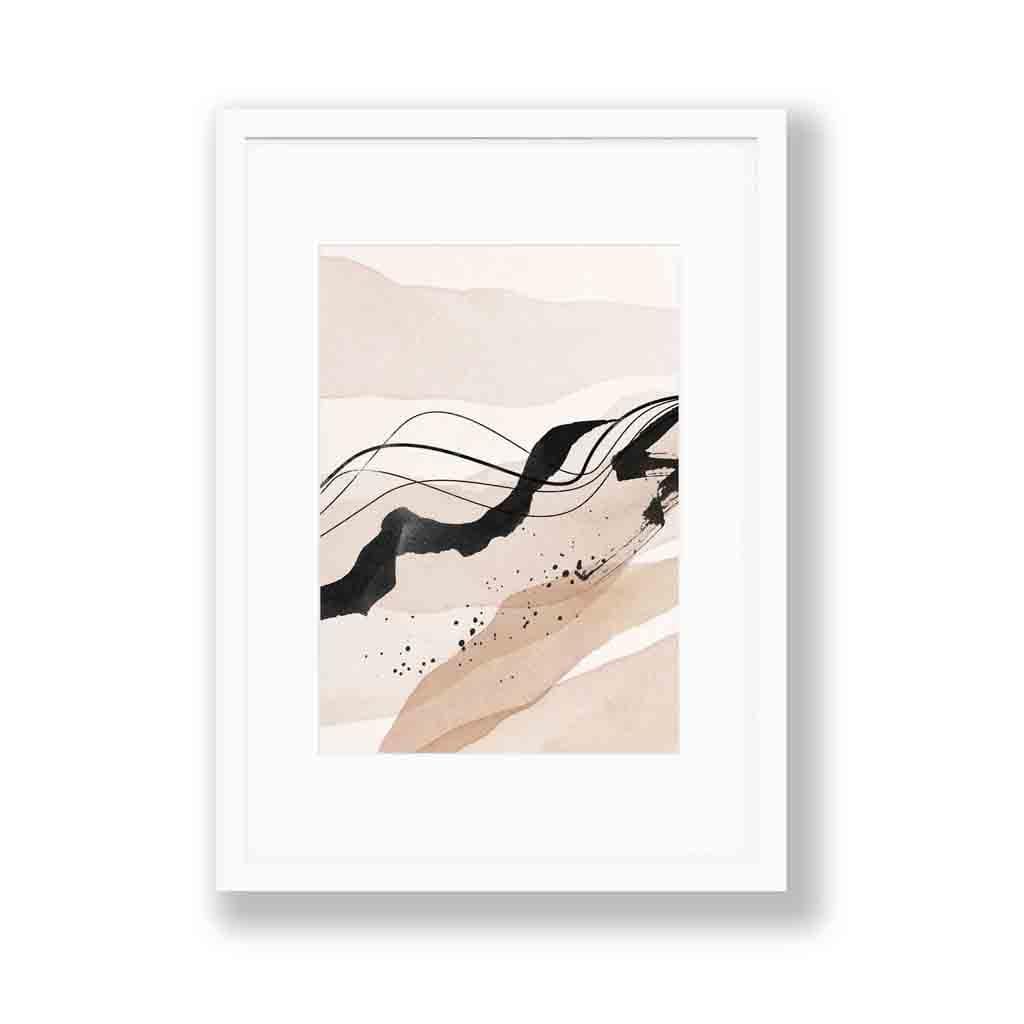Abstract Beige and Black Landscape 01 | Bowlift