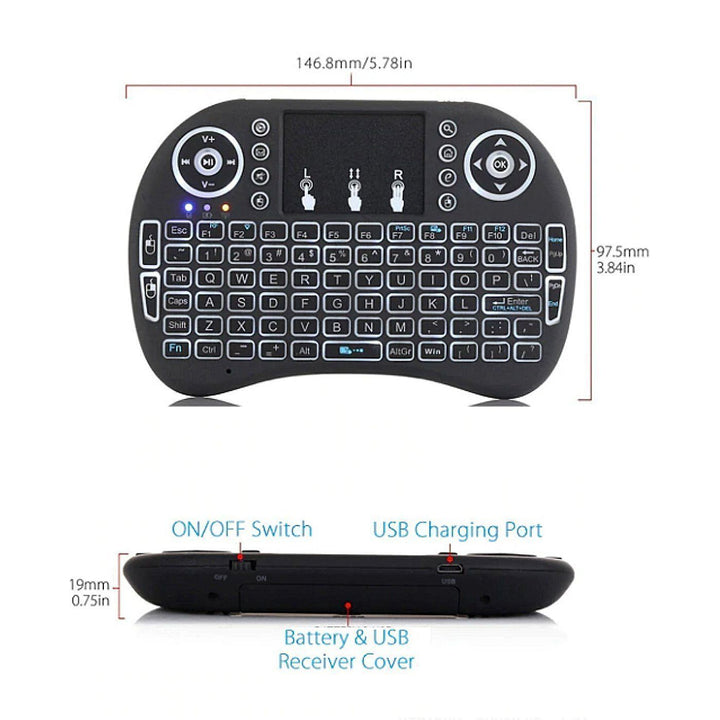 BowLift | LED Backlit Wireless Mini Keyboard