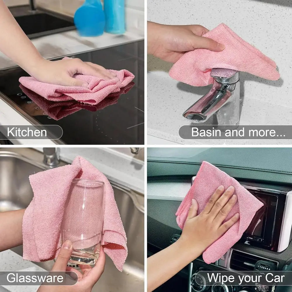 BowLift | 20 Piece Reusable Microfiber Cloths on Roll – Lint-Free, Streak-Free & Eco-Friendly