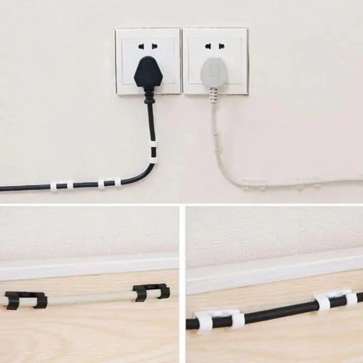 BowLift | 20 pieces | Self-adhesive cable clips – for cable management
