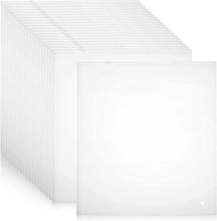 Multi-Purpose Frosted Zip Storage Bags – 20-Pack Plastic Garment Sleeves (Buy 2 Sets, Take 1 FREE) | Bowlift
