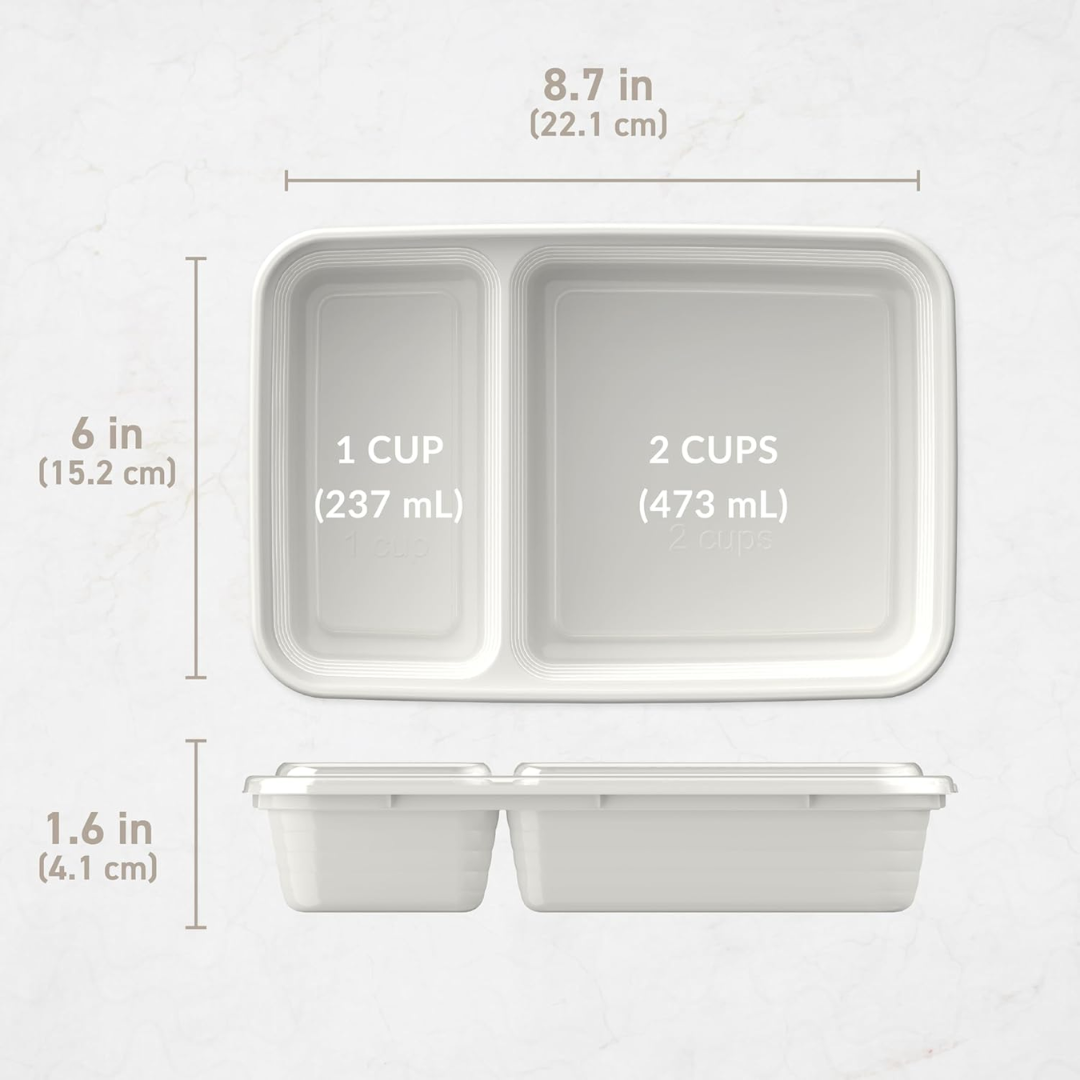 BowLift | 20-piece reusable 2-compartment food containers